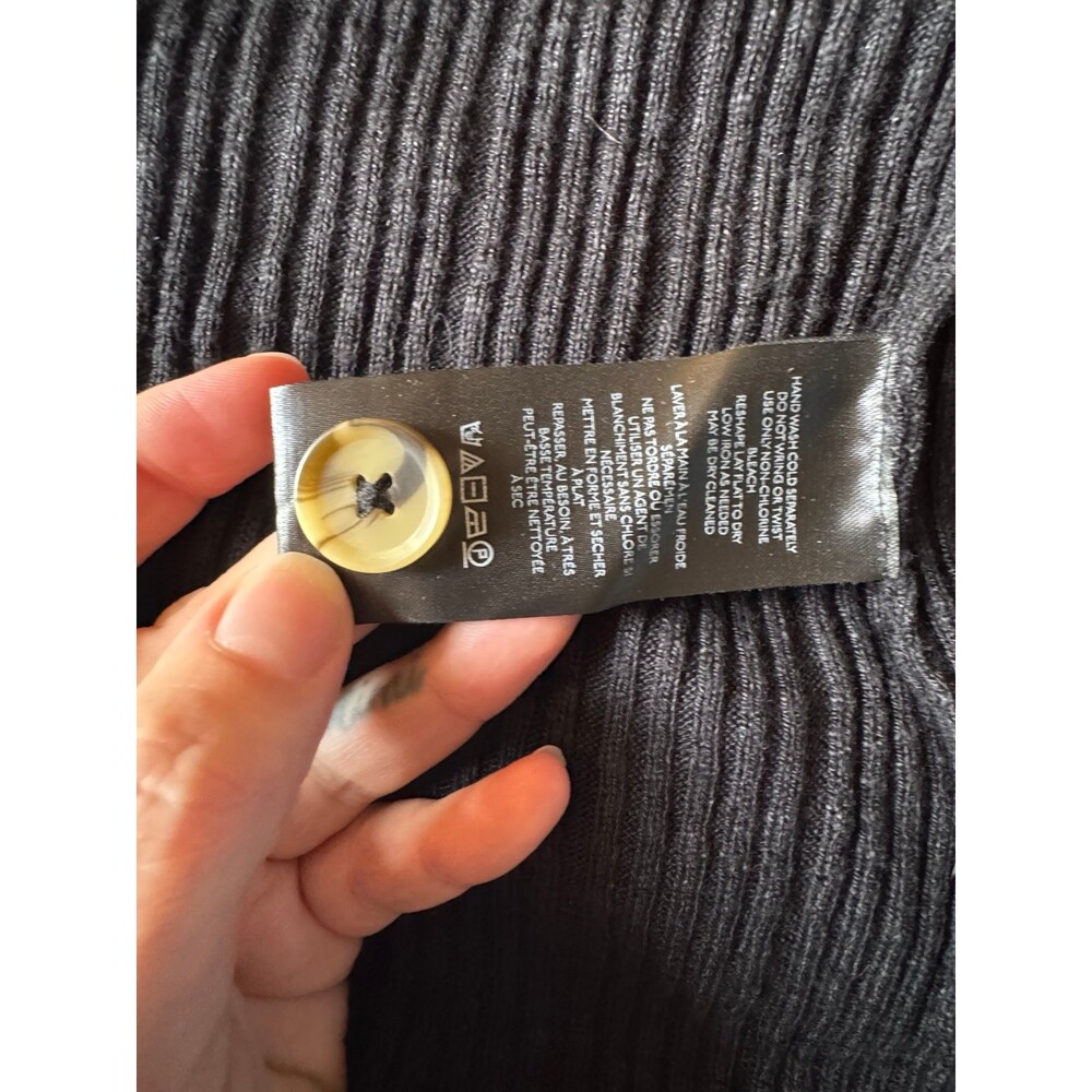 Free People long black ribbed cardigan - Picture 6 of 8